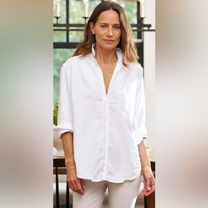 Frank & Eileen Eileen White Denim Collared Shirt